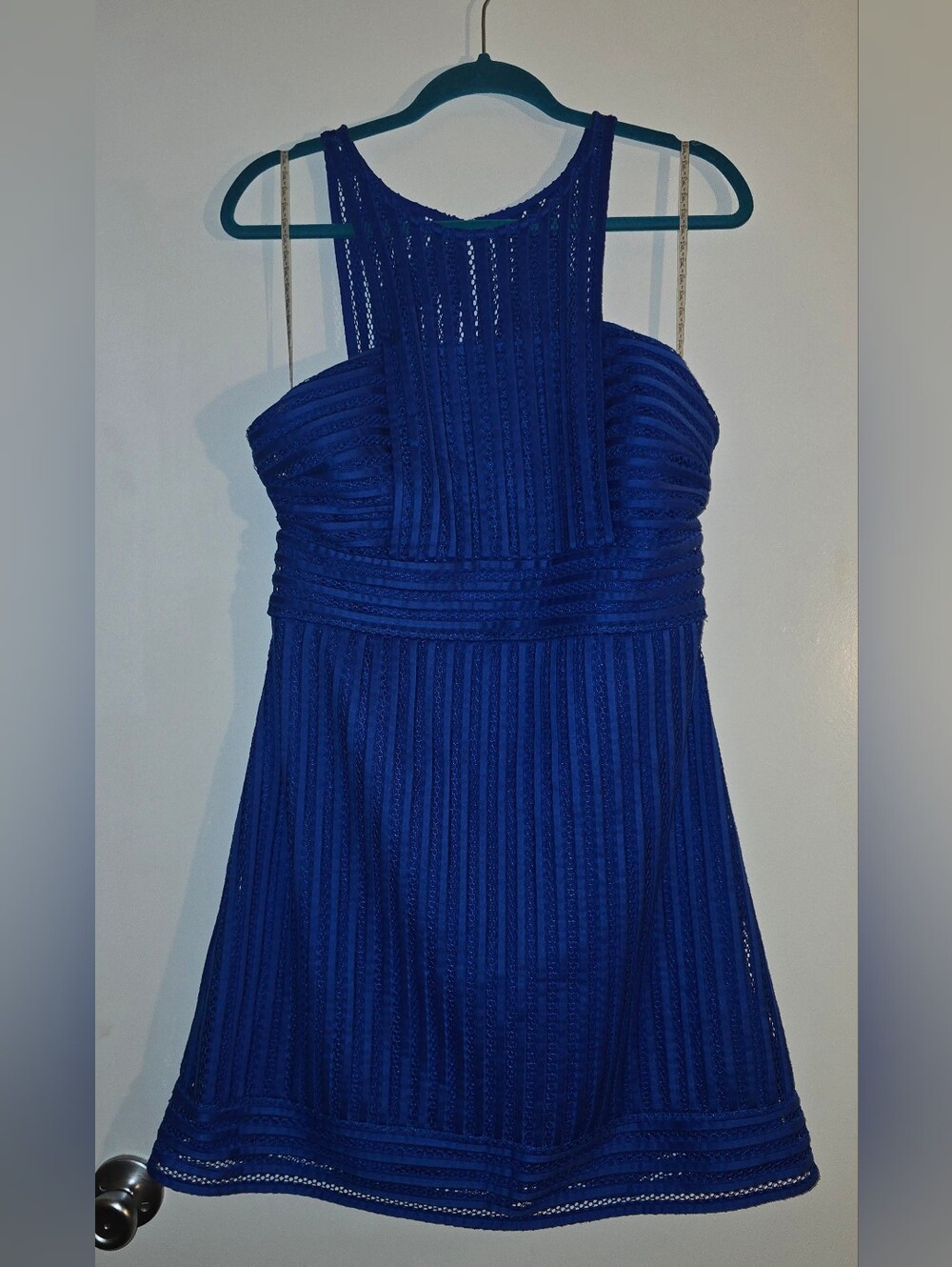 Lilly Pulitzer Striped Royal Blue Strapless Cocktail Dress